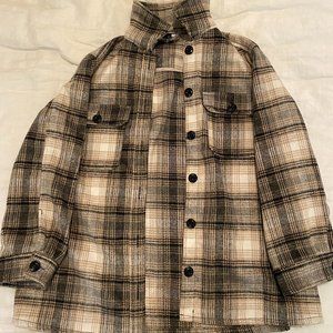 H&M Plaid Flannel Shirt Jacket/Shacket
